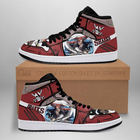 Yonko Red Hair Shank Sneakers Custom Anime OP -kengät
